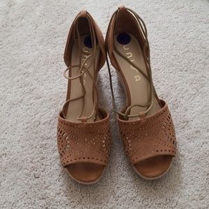 COPY - Suede Camel Wedges